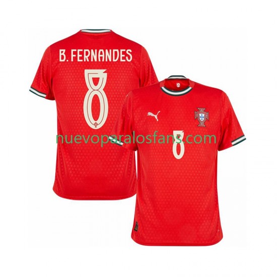 Camiseta de Fútbol Portugal Bruno Fernandes 8 Hombre Casa 2025-2026 Manga Corta
