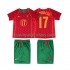 Camiseta de Fútbol Portugal Cristiano Ronaldo 17 Retro Niño Casa 2004 Manga Corta