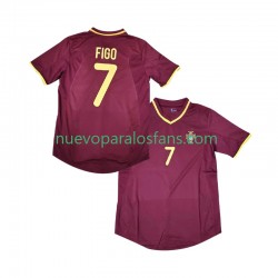Camiseta de Fútbol Portugal Figo 7 2000 Retro Hombre Casa Manga Corta