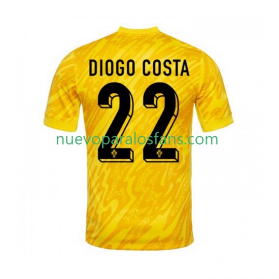 Camiseta de Fútbol Portugal Diogo Costa 22 Portero Hombre Casa 2024 Manga Corta