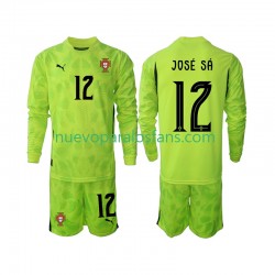 Camiseta de Fútbol Portugal Jose Sa 12 Portero Niño Casa 2025 Manga Larga