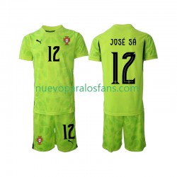 Camiseta de Fútbol Portugal Jose Sa 12 Portero Niño Casa 2025 Manga Corta