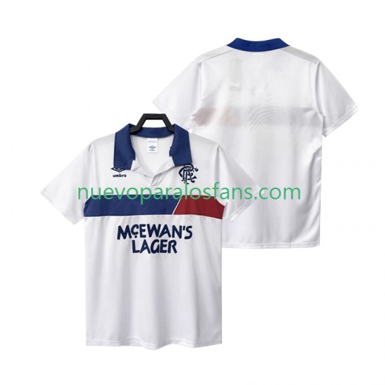 Camiseta de Fútbol Rangers Retro Hombre Exterior 1994 Manga Corta