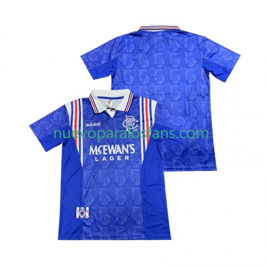 Camiseta de Fútbol Rangers 1996 1997 Retro Hombre Casa Manga Corta