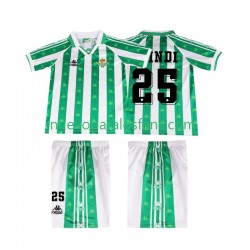 Camiseta de Fútbol Real Betis FINIDI 25 1996 1997 Retro Niño Casa Manga Corta