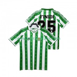 Camiseta de Fútbol Real Betis FINIDI 25 1996 1997 Retro Hombre Casa Manga Corta