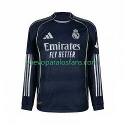 Camiseta de Fútbol Real Madrid Hombre Exterior 2025-2026 Manga Larga