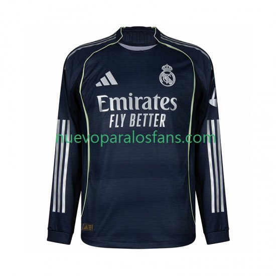 Camiseta de Fútbol Real Madrid Hombre Exterior 2025-2026 Manga Larga