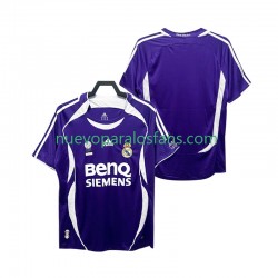 Camiseta de Fútbol Real Madrid 2007 Retro Hombre Exterior 2006 Manga Corta