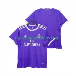 Camiseta de Fútbol Real Madrid 2016 2017 Retro Hombre Exterior Manga Corta