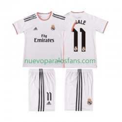 Camiseta de Fútbol Real Madrid BALE 11 2013 2014 Retro Niño Casa Manga Corta