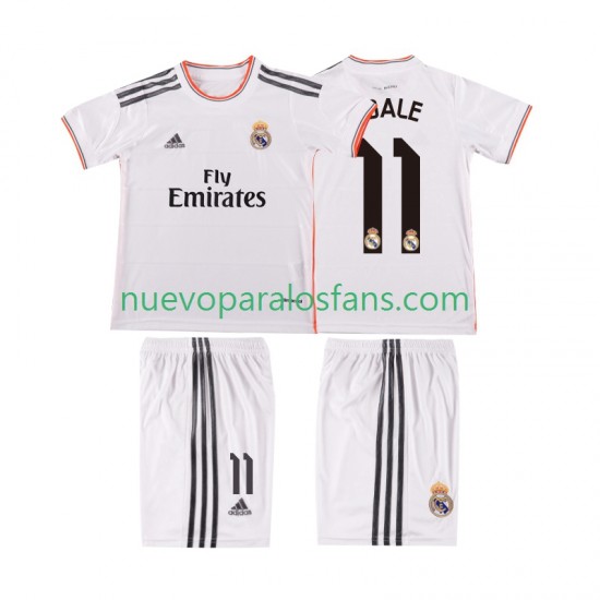 Camiseta de Fútbol Real Madrid BALE 11 2013 2014 Retro Niño Casa Manga Corta