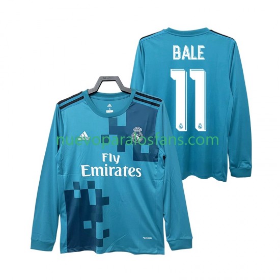 Camiseta de Fútbol Real Madrid BALE 11 2017 2018 Retro Hombre Tercera Manga Larga