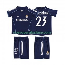 Camiseta de Fútbol Real Madrid BECKHAM 23 2005 Retro Niño Exterior 2006 Manga Corta