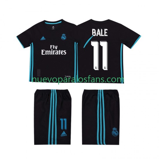 Camiseta de Fútbol Real Madrid Bale 11 2017 2018 Retro Niño Exterior Manga Corta