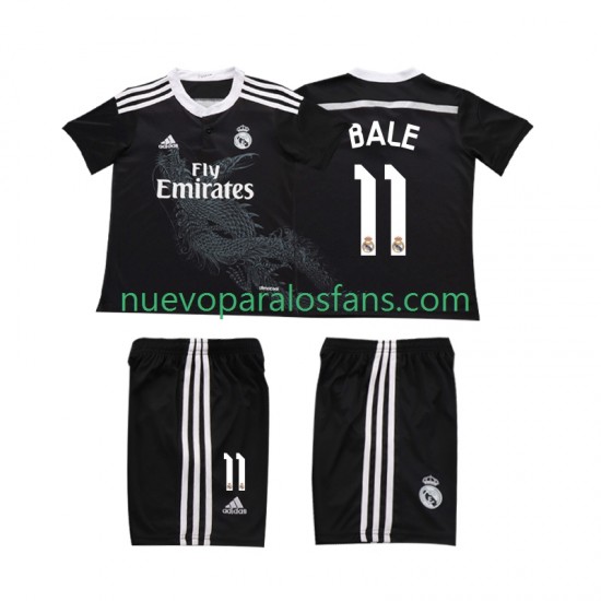 Camiseta de Fútbol Real Madrid Bale 11 2014 Retro Niño Tercera Manga Corta