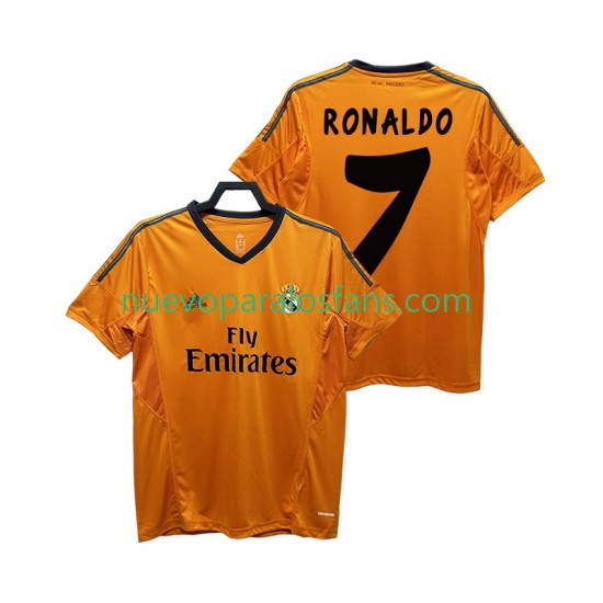 Camiseta de Fútbol Real Madrid CRISTIANO RONALDO 7 2013 2014 Retro Hombre Tercera Manga Corta