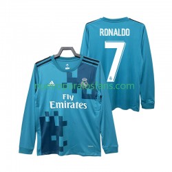 Camiseta de Fútbol Real Madrid CRISTIANO RONALDO 7 2017 2018 Retro Hombre Tercera Manga Larga