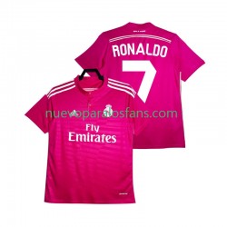 Camiseta de Fútbol Real Madrid Cristiano Ronaldo 7 2014 2015 Retro Hombre Exterior Manga Corta