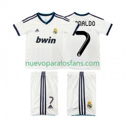 Camiseta de Fútbol Real Madrid Cristiano Ronaldo 7 2012 2013 Retro Niño Casa Manga Corta