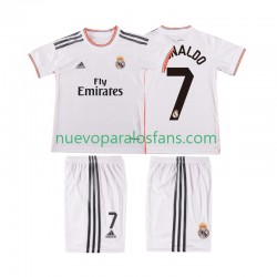 Camiseta de Fútbol Real Madrid Cristiano Ronaldo 7 2013 2014 Retro Niño Casa Manga Corta