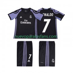 Camiseta de Fútbol Real Madrid Cristiano Ronaldo 7 2016 2017 Retro Niño Tercera Manga Corta