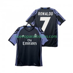 Camiseta de Fútbol Real Madrid Cristiano Ronaldo 7 2016 2017 Retro Hombre Tercera Manga Corta