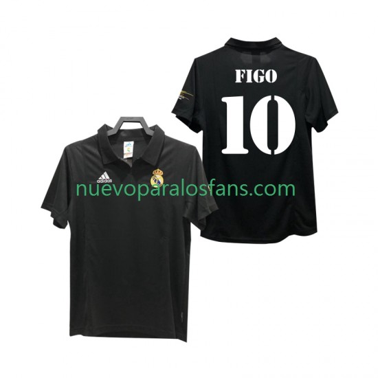 Camiseta de Fútbol Real Madrid FIGO 10 2003 Retro Hombre Exterior 2002 Manga Corta