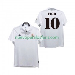 Camiseta de Fútbol Real Madrid FIGO 10 2003 Retro Hombre Casa 2002 Manga Corta