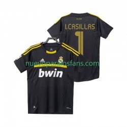 Camiseta de Fútbol Real Madrid I.CASILLAS 1 2012 Portero Retro Hombre Exterior 2011 Manga Corta