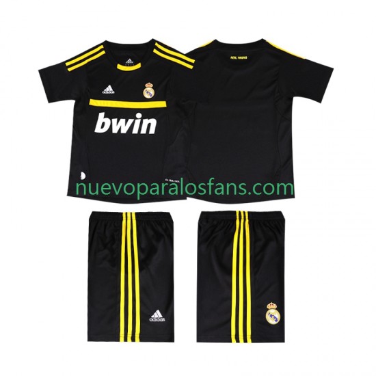 Camiseta de Fútbol Real Madrid -2012 Portero Retro Niño Casa 2011 Manga Corta