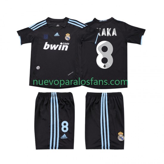Camiseta de Fútbol Real Madrid KAKA 8 2009 Retro Niño Exterior 2010 Manga Corta