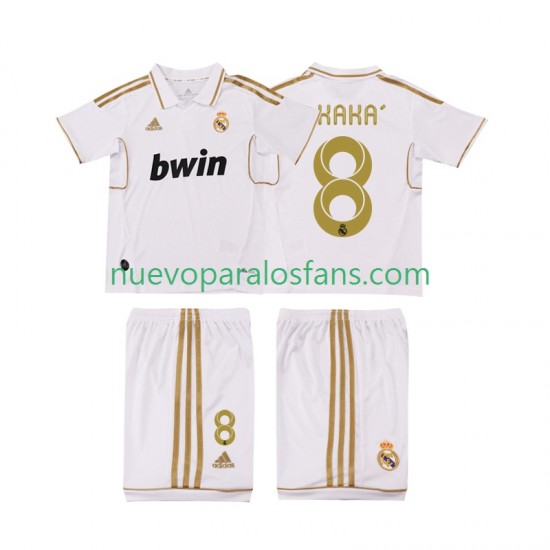 Camiseta de Fútbol Real Madrid KAKA 8 2012 Retro Niño Casa 2011 Manga Corta