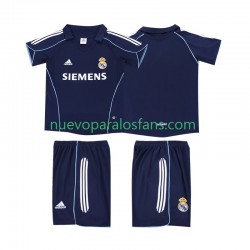 Camiseta de Fútbol Real Madrid 2005 Retro Niño Exterior 2006 Manga Corta