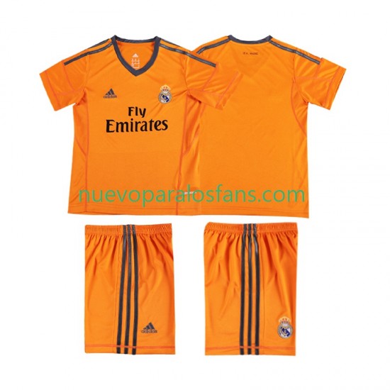 Camiseta de Fútbol Real Madrid 2013 2014 Retro Niño Tercera Manga Corta