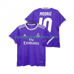 Camiseta de Fútbol Real Madrid Modrić LUCA 10 2016 2017 Retro Hombre Exterior Manga Corta