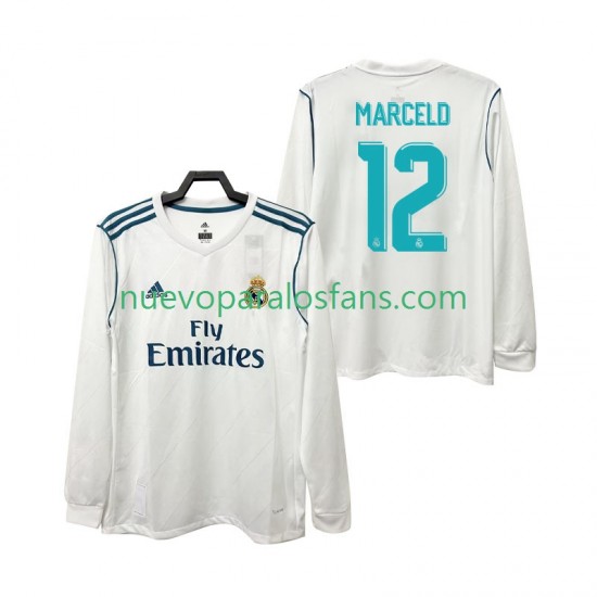 Camiseta de Fútbol Real Madrid MARCELD 12 2017 2018 Retro Hombre Casa Manga Larga