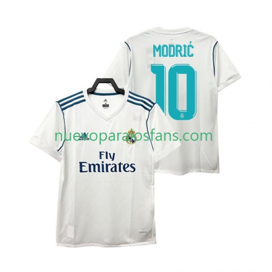 Camiseta de Fútbol Real Madrid Modrić 10 2017 Retro Hombre Casa Manga Corta