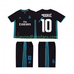 Camiseta de Fútbol Real Madrid Modrić 10 2017 2018 Retro Niño Exterior Manga Corta