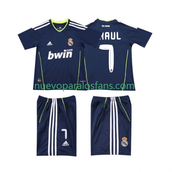 Camiseta de Fútbol Real Madrid PAUL 7 Retro Niño Exterior 2011 2010 Manga Corta
