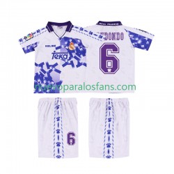 Camiseta de Fútbol Real Madrid REDONDO 6 1996 1997 Retro Niño Tercera Manga Corta