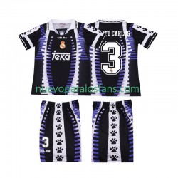 Camiseta de Fútbol Real Madrid ROBERTO CARLOS 3 1997 Retro Niño Tercera 1998 Manga Corta