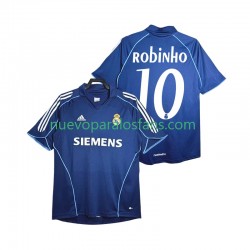 Camiseta de Fútbol Real Madrid ROBINHO 10 2005 Retro Hombre Exterior 2006 Manga Corta