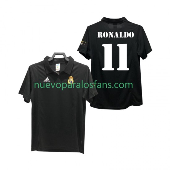 Camiseta de Fútbol Real Madrid RONALDO 11 2003 Retro Hombre Exterior 2002 Manga Corta