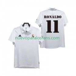 Camiseta de Fútbol Real Madrid RONALDO 11 2003 Retro Hombre Casa 2002 Manga Corta