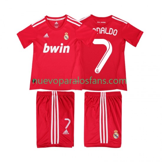 Camiseta de Fútbol Real Madrid RONALDO 7 2012 Retro Niño Tercera 2011 Manga Corta