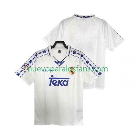 Camiseta de Fútbol Real Madrid 1996 1997 Retro Hombre Casa Manga Corta