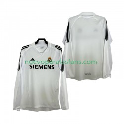 Camiseta de Fútbol Real Madrid 2005 Retro Hombre Casa 2006 Manga Larga