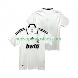 Camiseta de Fútbol Real Madrid 2009 Retro Hombre Casa 2008 Manga Corta