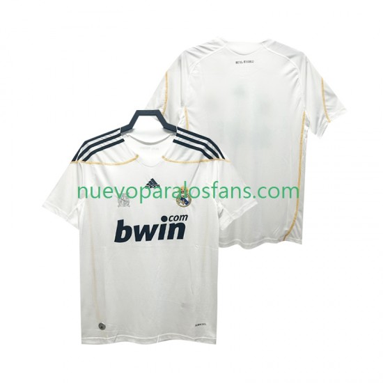 Camiseta de Fútbol Real Madrid 2009 Retro Hombre Casa 2010 Manga Corta